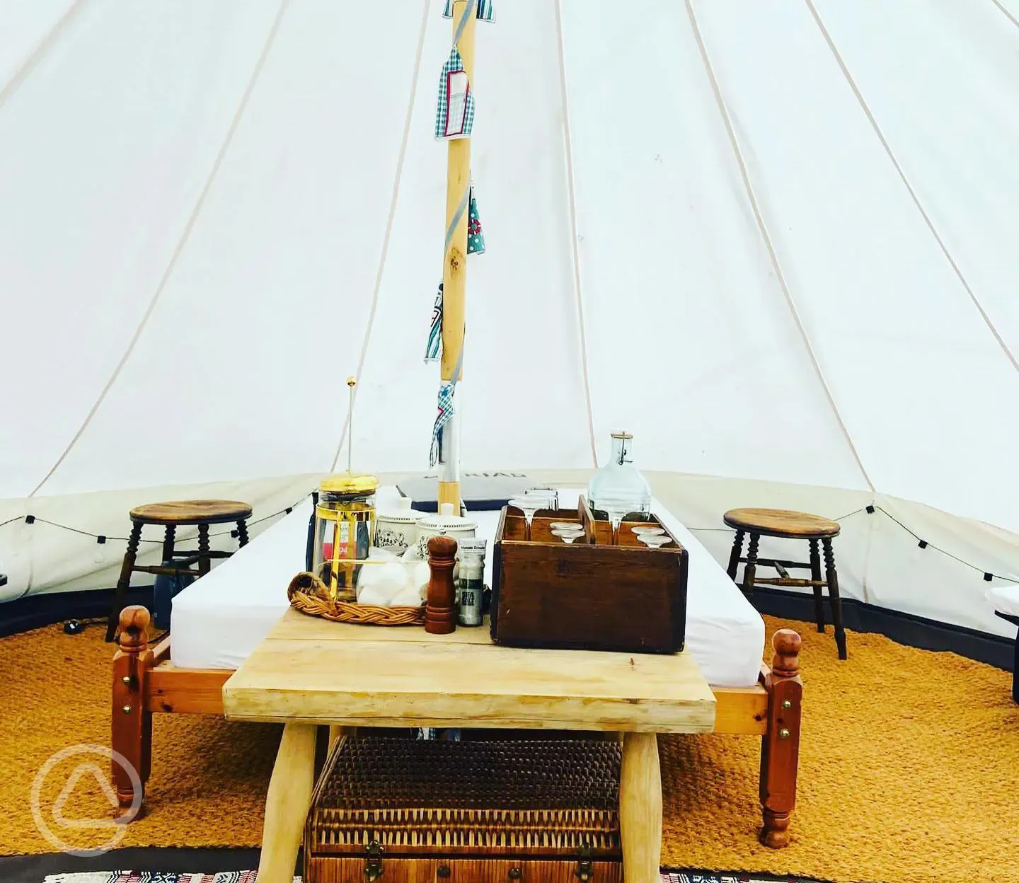 Bell tent interior