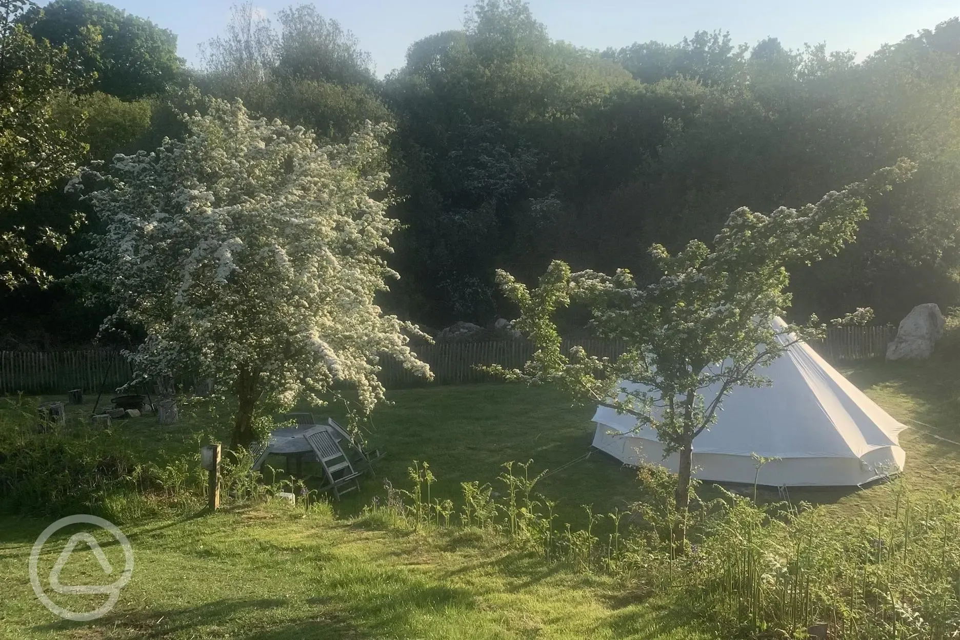 Exterior view of bell tent