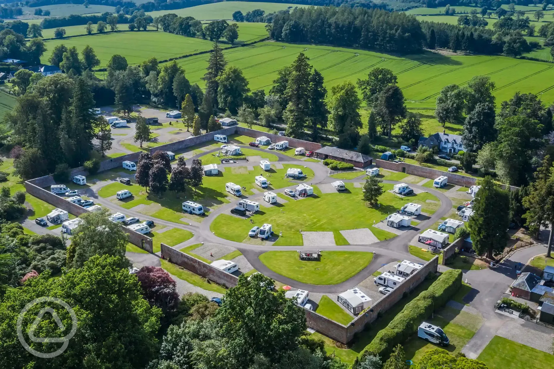 Aerial of Blair Drummond Caravan Park Aerial of Blair Drummond Caravan Park