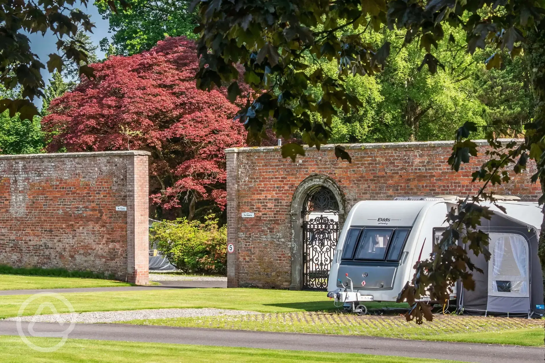Electric hardstanding pitches by Blair Drummond's entrance Electric hardstanding pitches by Blair Drummond's entrance