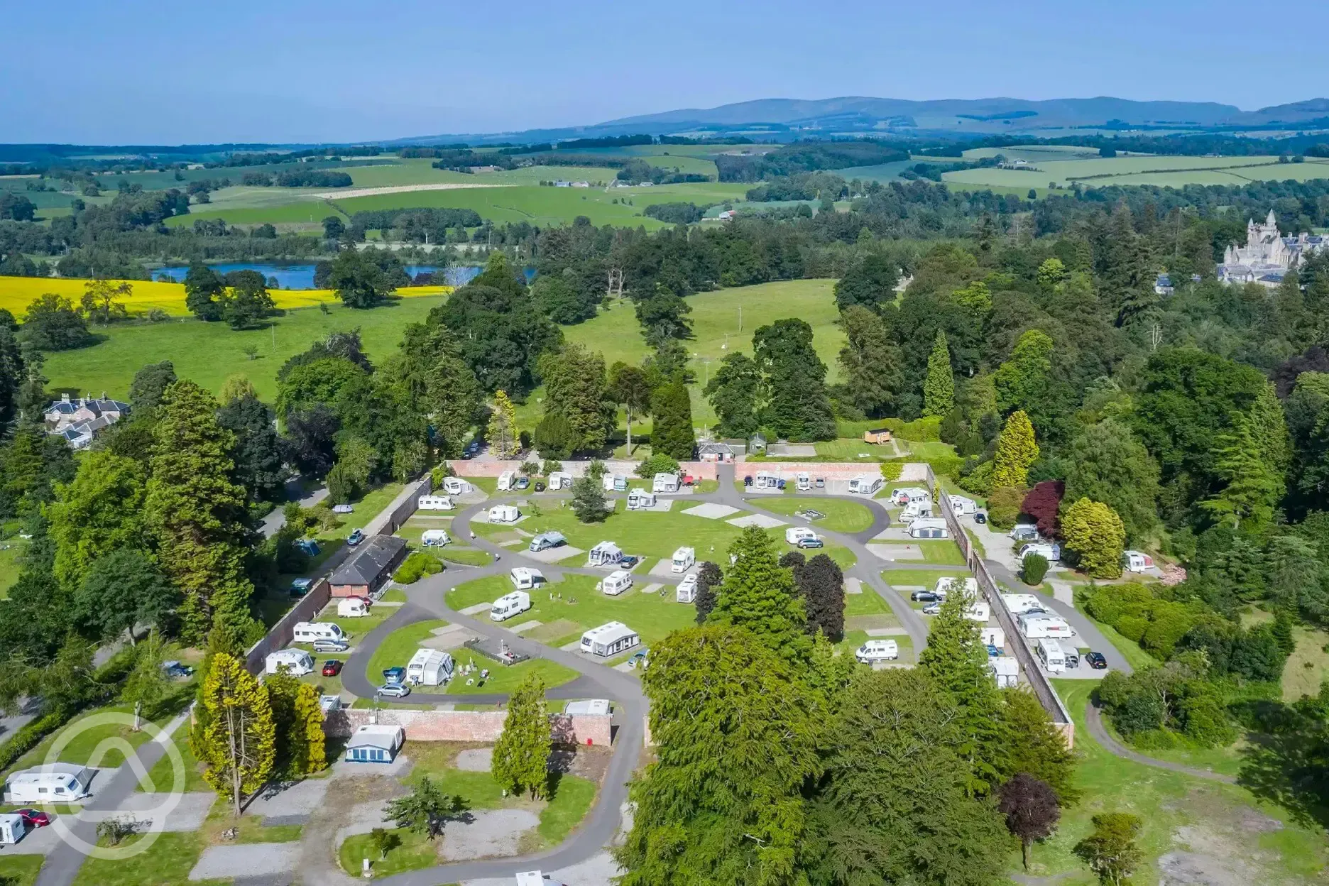 Aerial of Blair Drummond Caravan Park Aerial of Blair Drummond Caravan Park