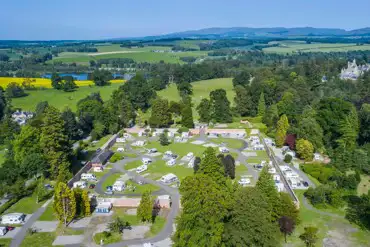 Aerial of Blair Drummond Caravan Park