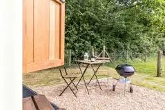 Shepherd's hut outdoor area