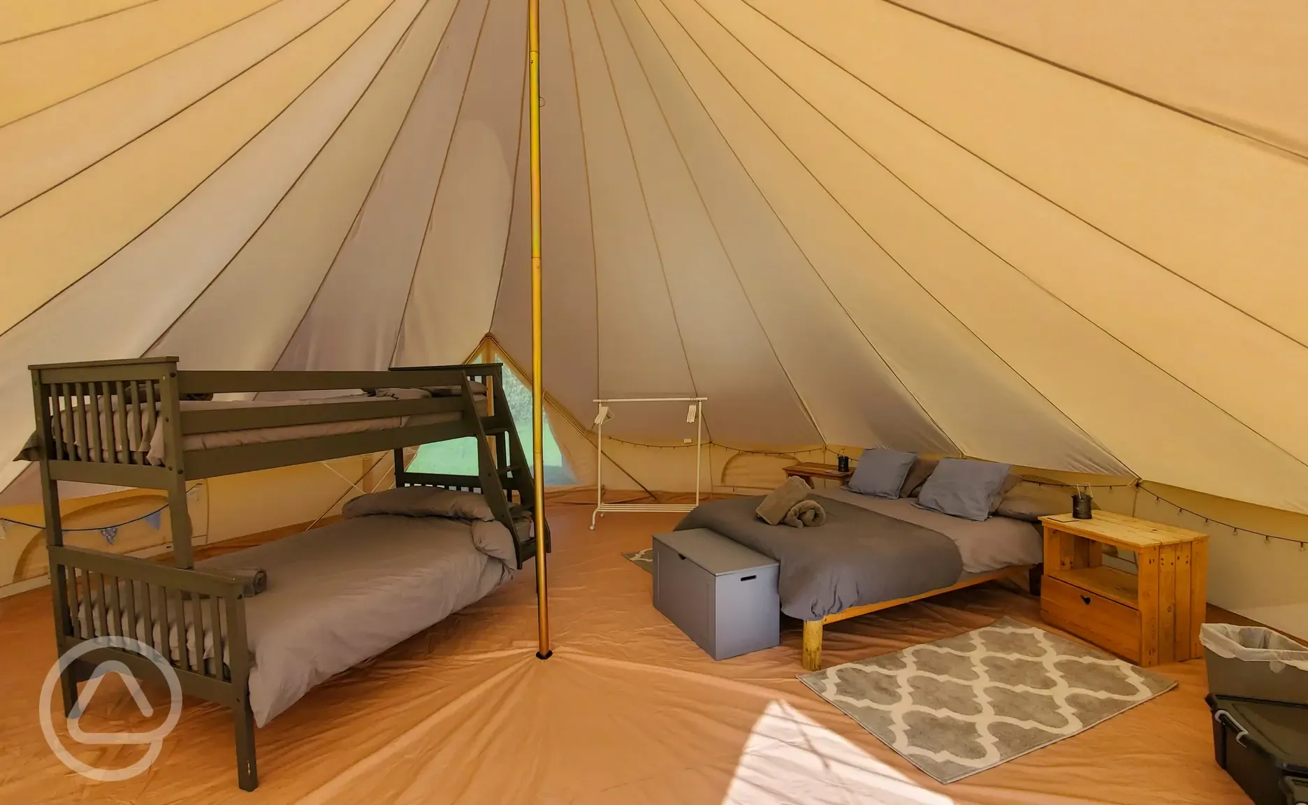 Bell tent interior