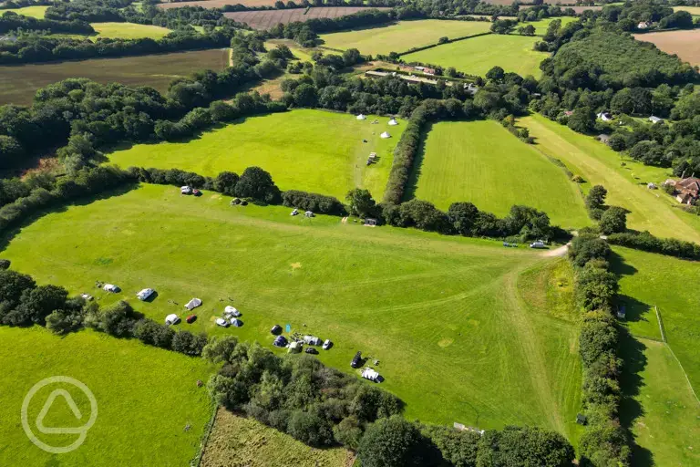 Aerial of the campsite