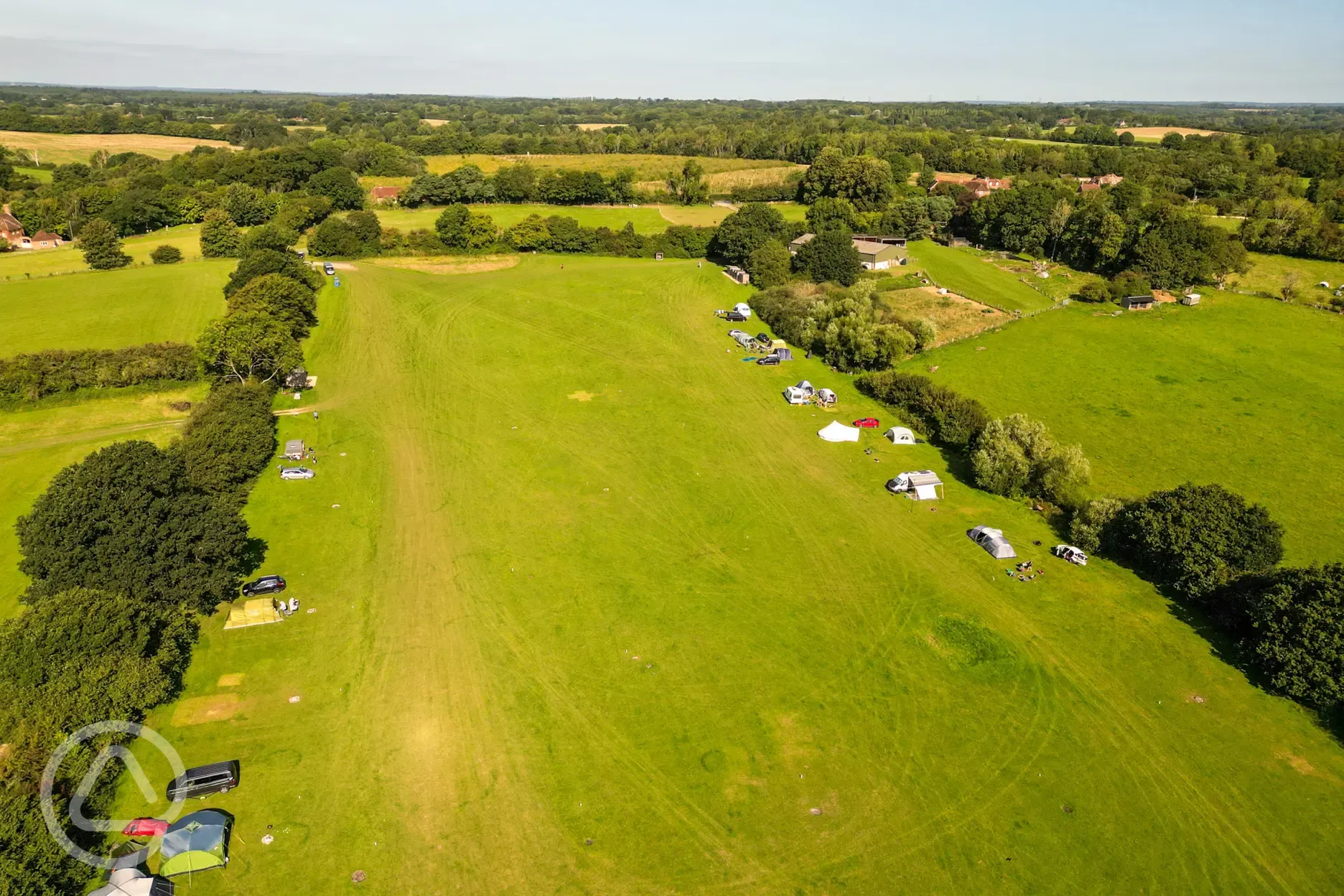 Camping field aerial