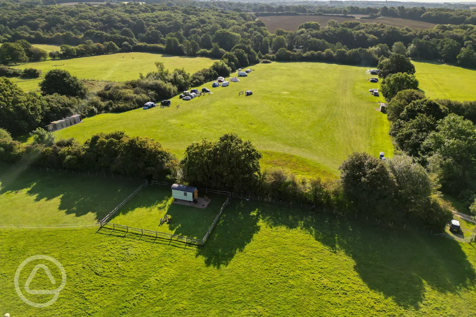 Aerial of the campsite