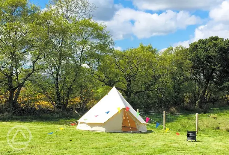 Bell tent in sunshine