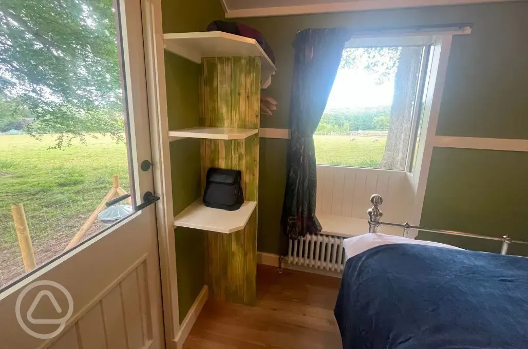 Clarabel Train Carriage bedroom view