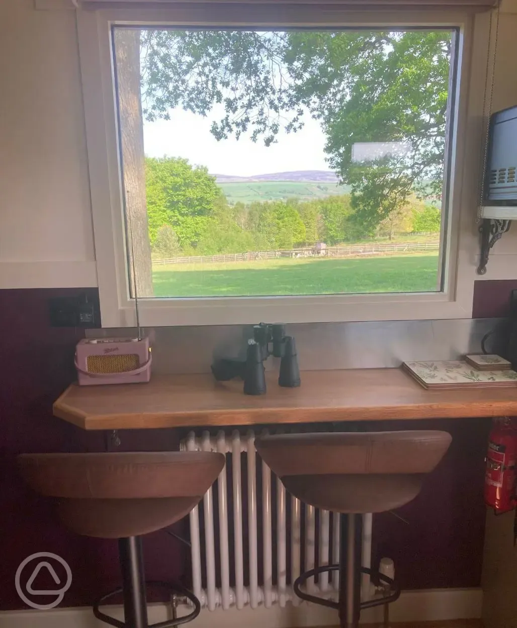 Clarabel Train Carriage dining area