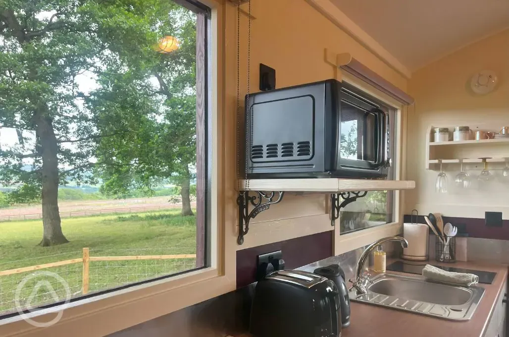 Clarabel Train Carriage kitchenette