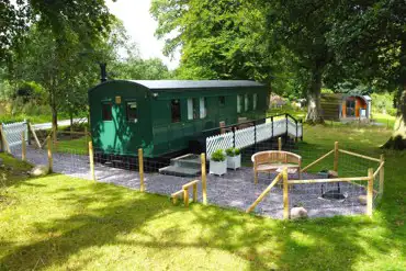 Henrietta Train Carriage at Eden Valley Glamping