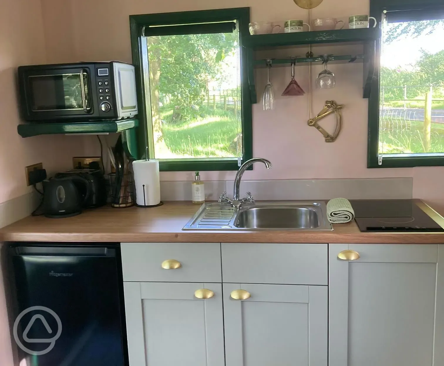 Henrietta Train Carriage kitchenette