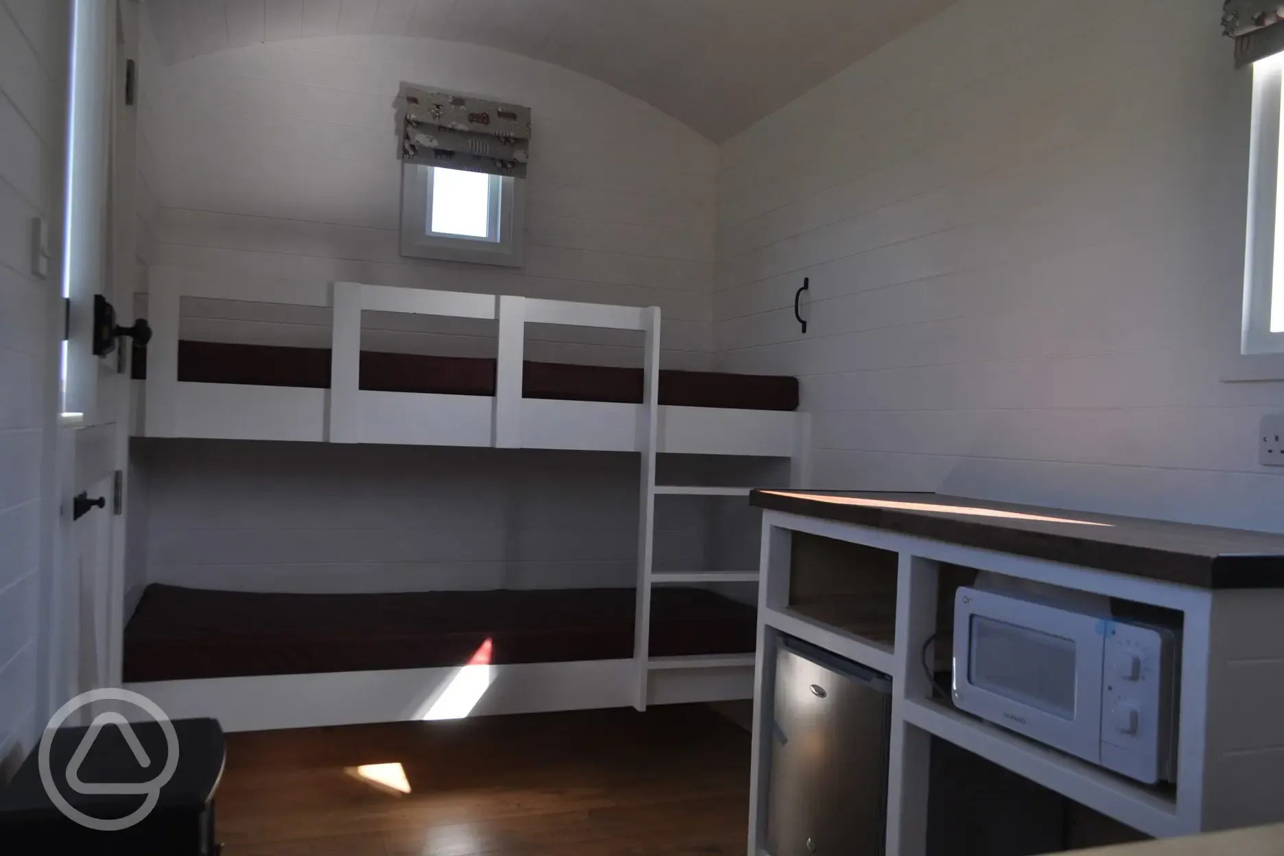 Shepherd's hut interior