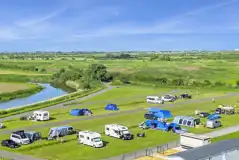 Aerial of the site and River Axe