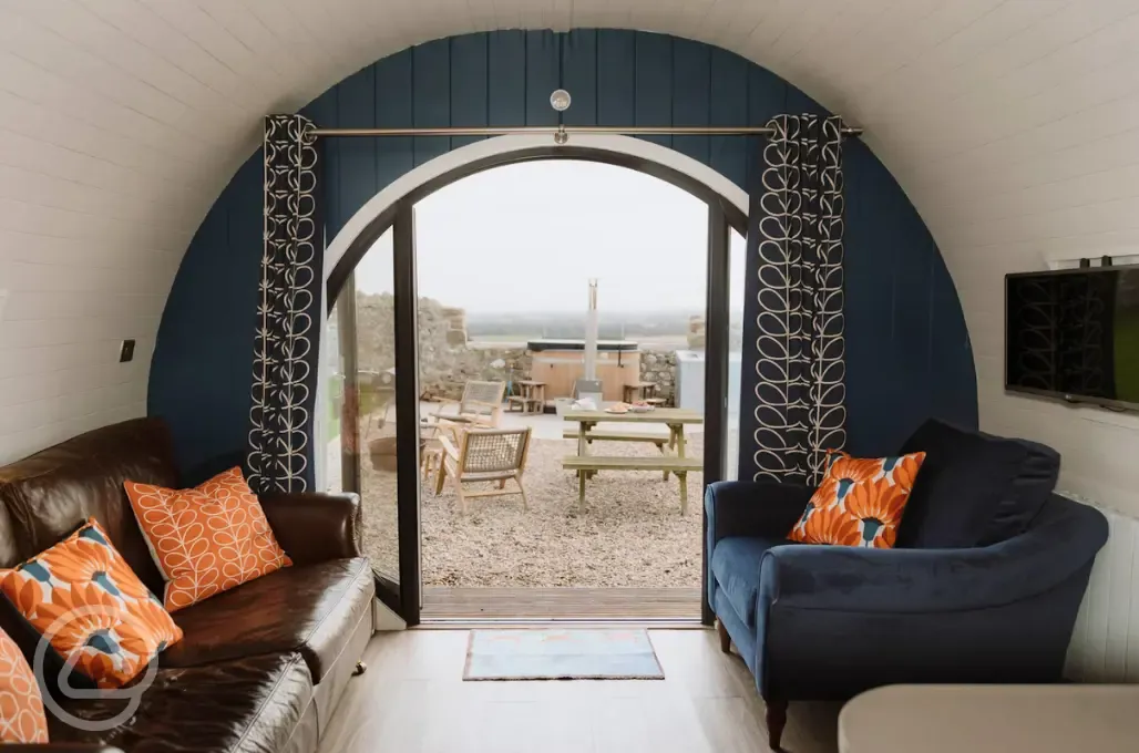 Glamping pod interior 