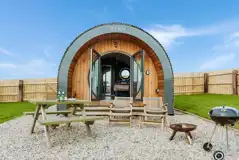 Glamping pod with optional hot tub at Middlemoor Farm Holidays