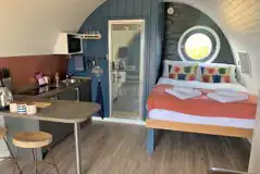 Glamping pod interior