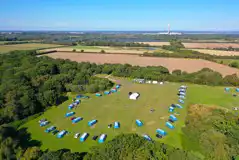 Aerial of the non electric grass pitches