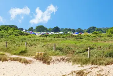 Campsite from the beach