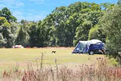 Non electric grass tent pitches