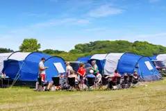 Non electric grass tent pitches