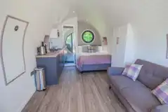 Double glamping pod interior