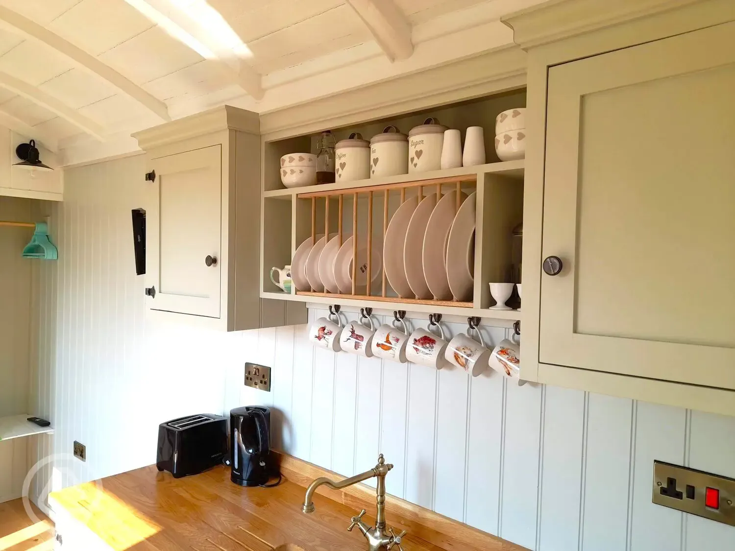 Shepherd's hut kitchenette