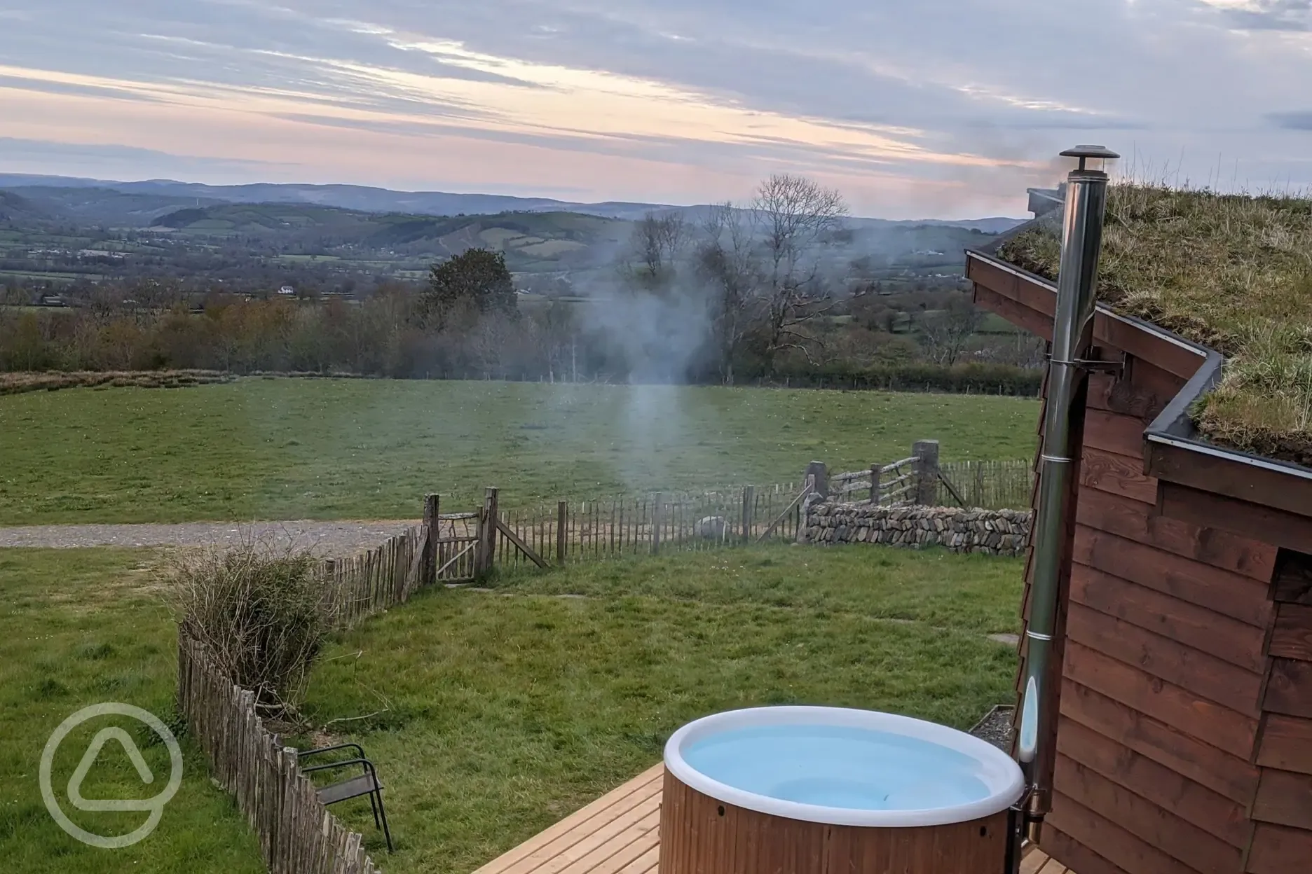 View from hot tub.