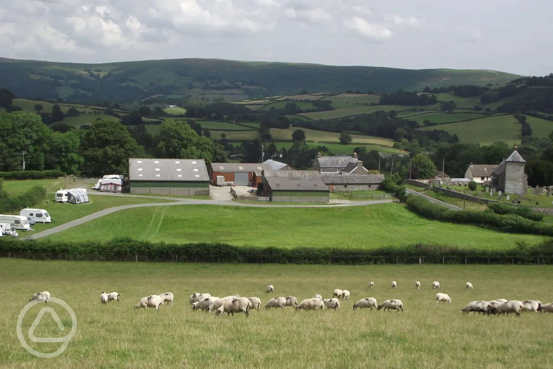 View of Noyadd Farm Campsite