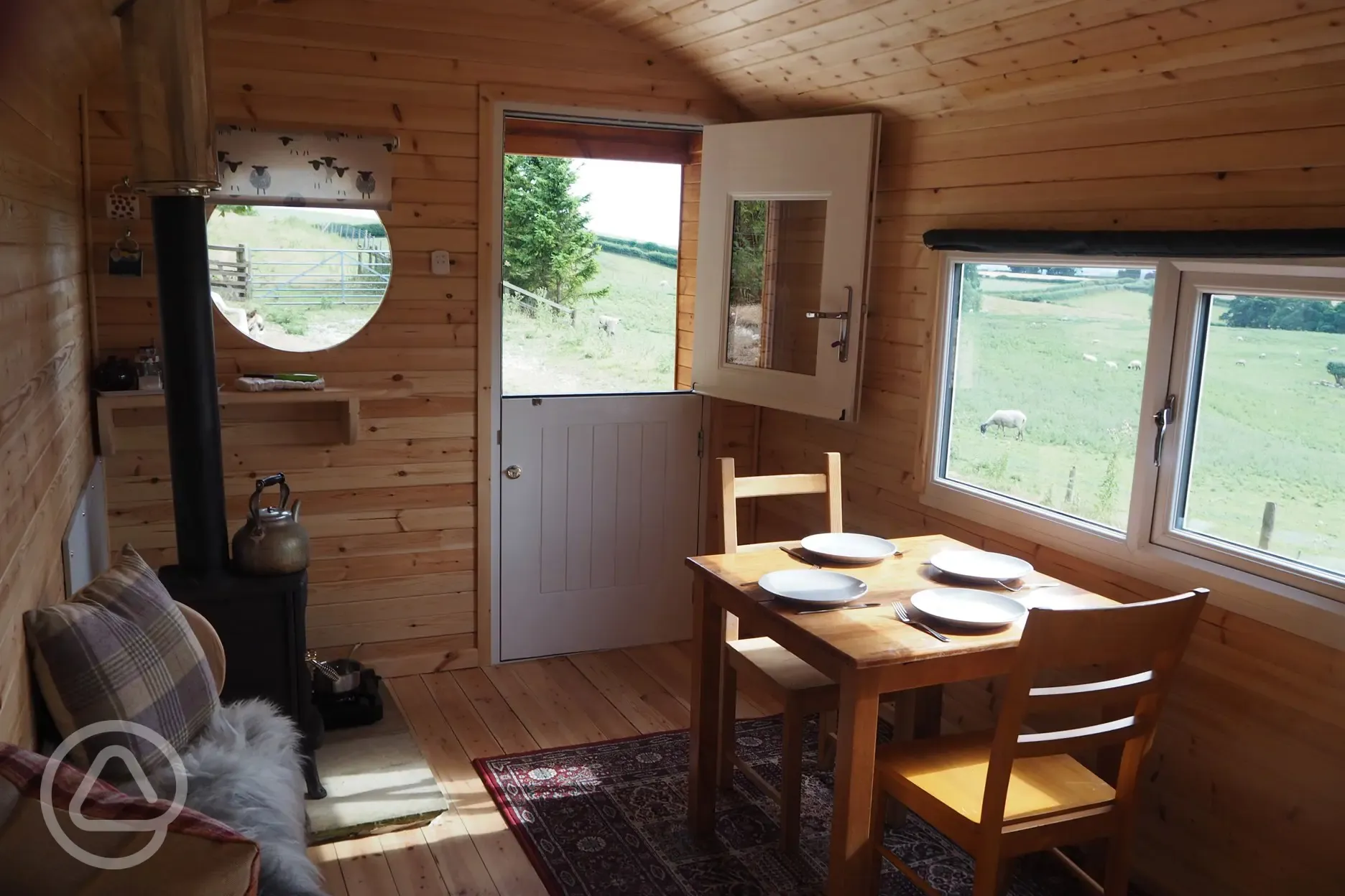 Inside the Hut