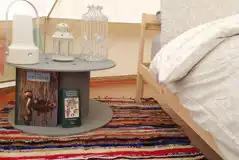 Bell tent bedside table