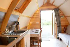 Ensuite Deluxe Wigwam Pod interior