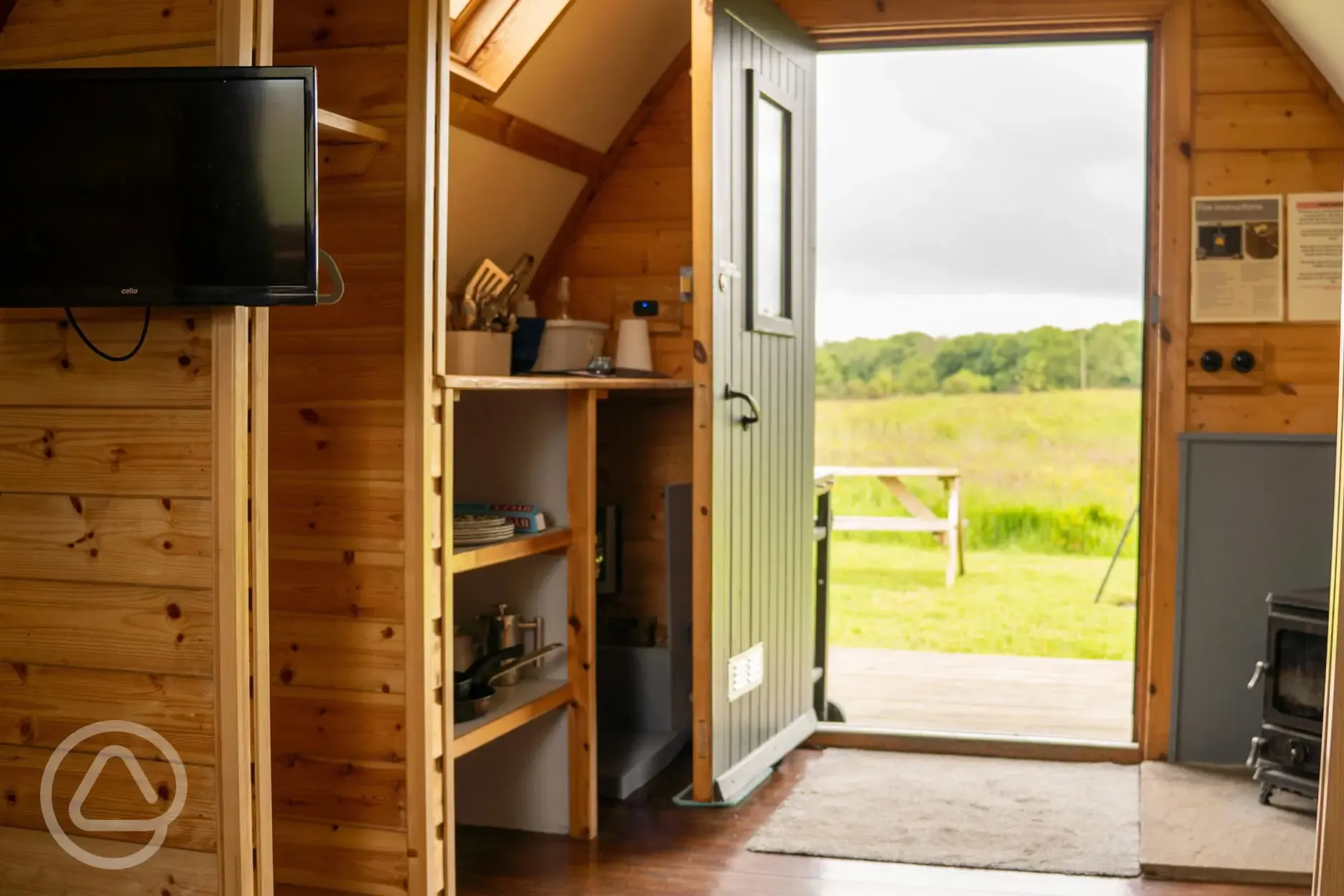 Rosie glamping pod interior