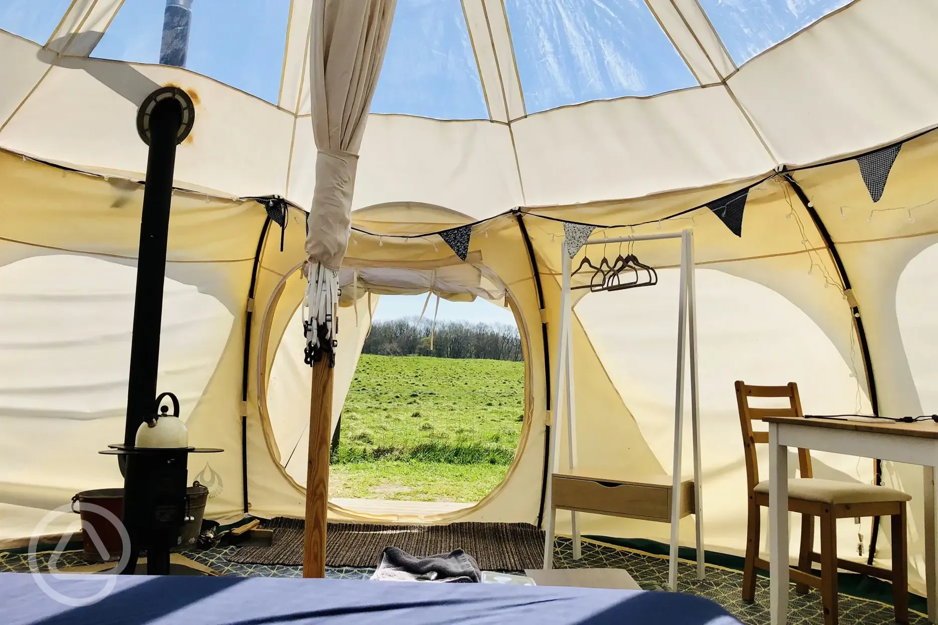 Stargazer bell tent interior