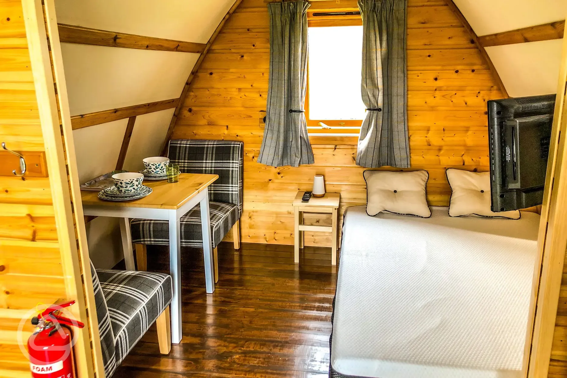 Glamping pod interior