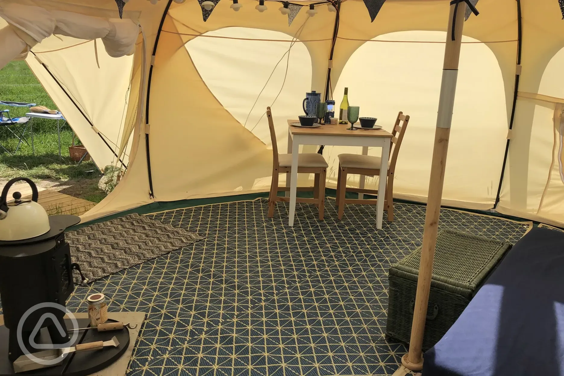 Bell tent dine in style