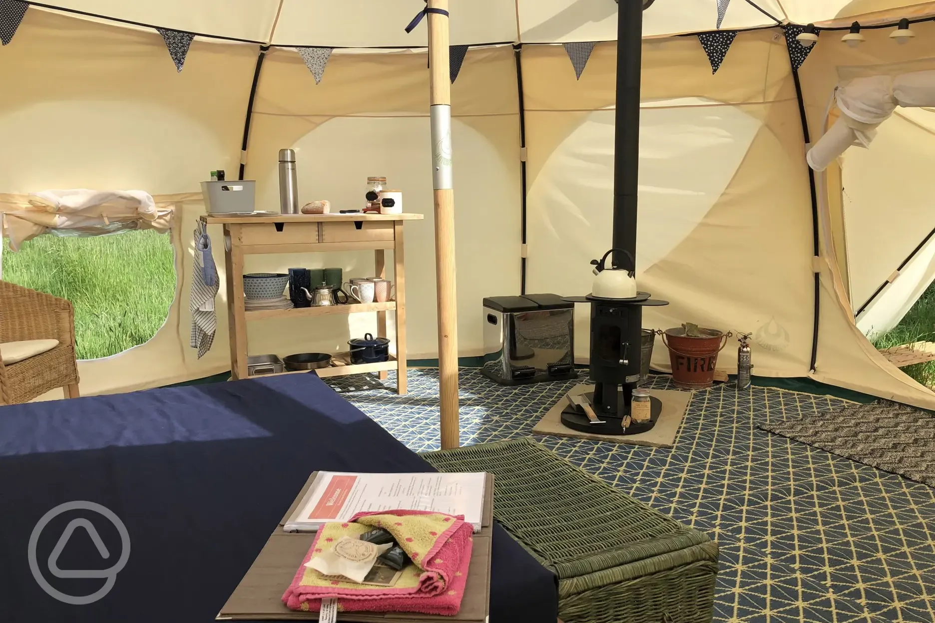 Stargazer bell tent interior