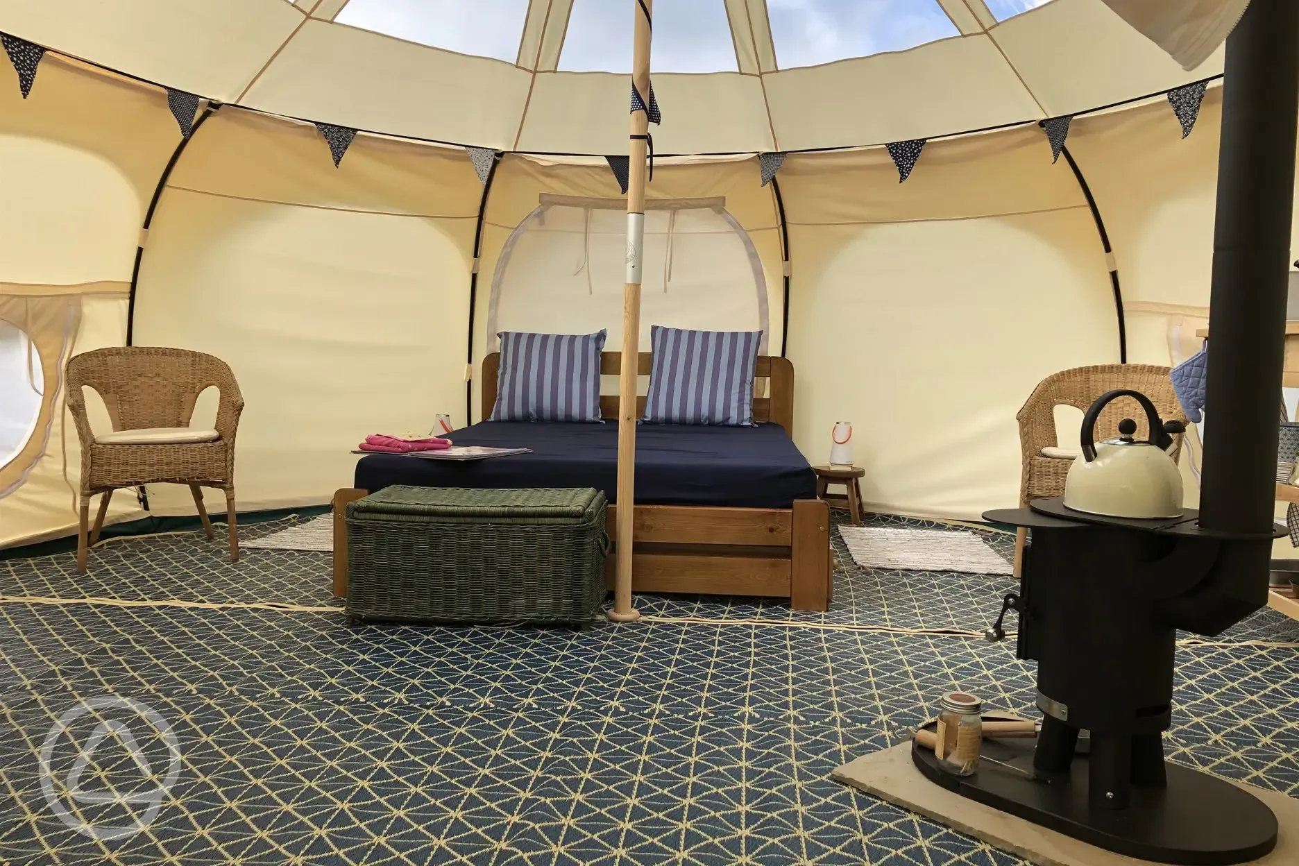 Bell tent king size bed