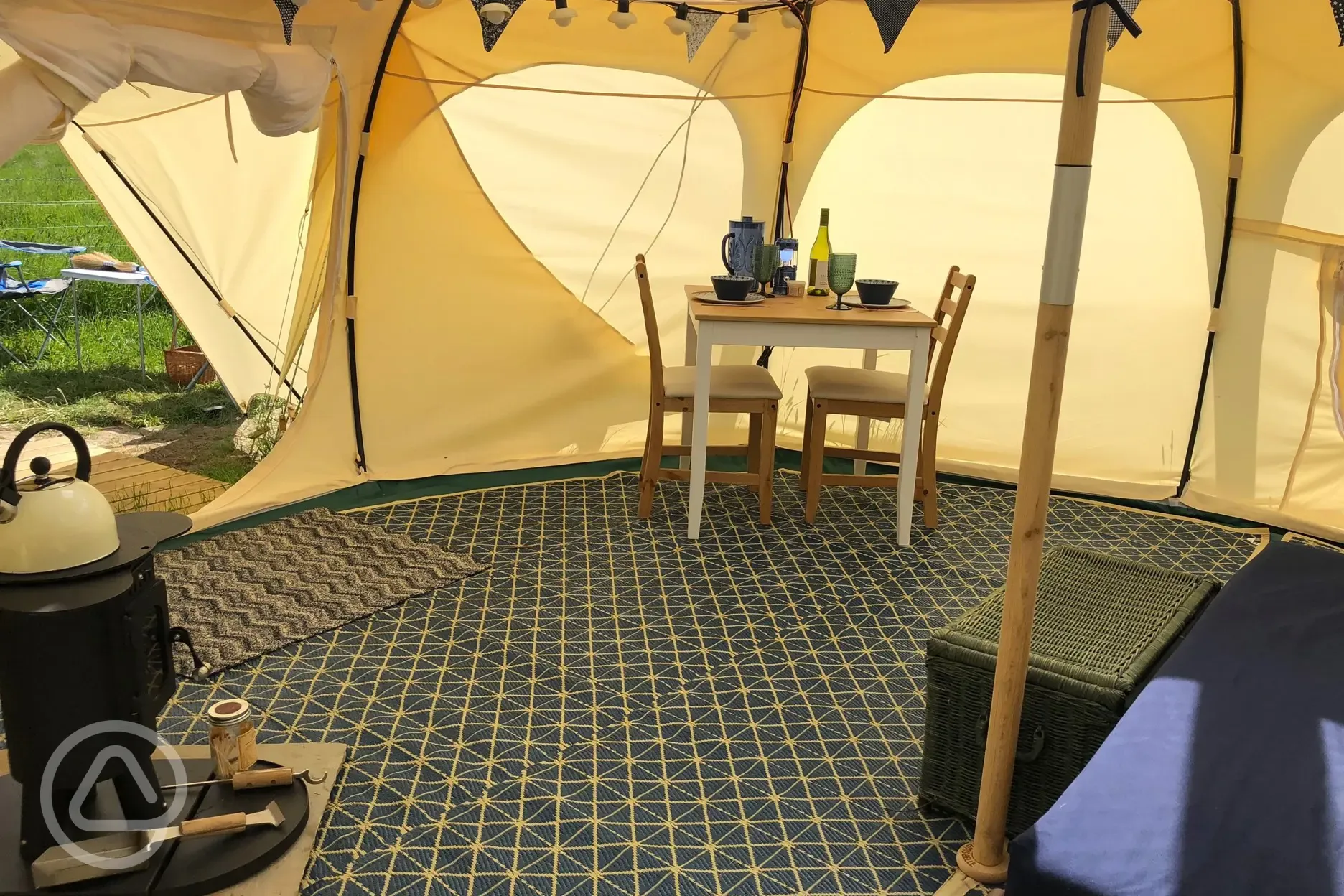 Stargazer bell tent interior