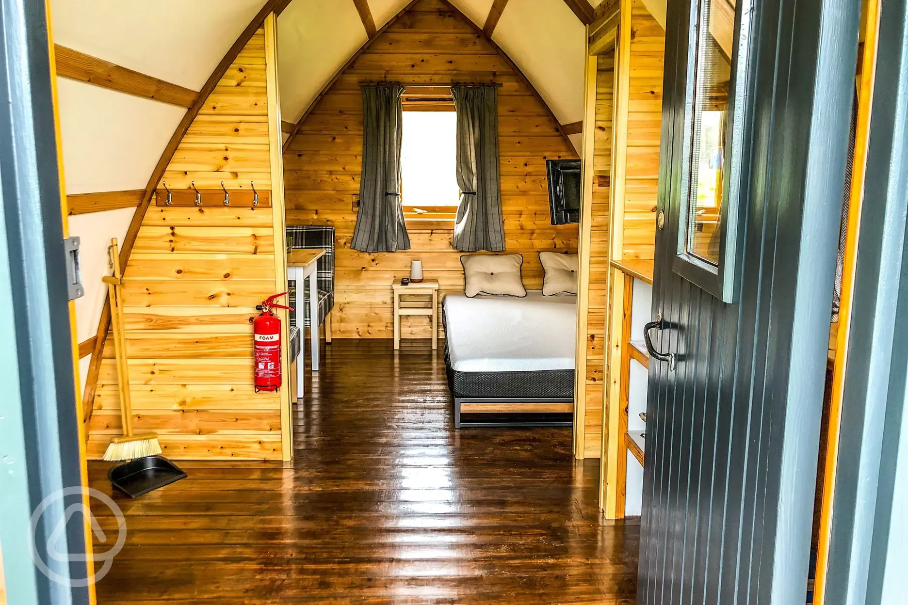 Glamping pod interior