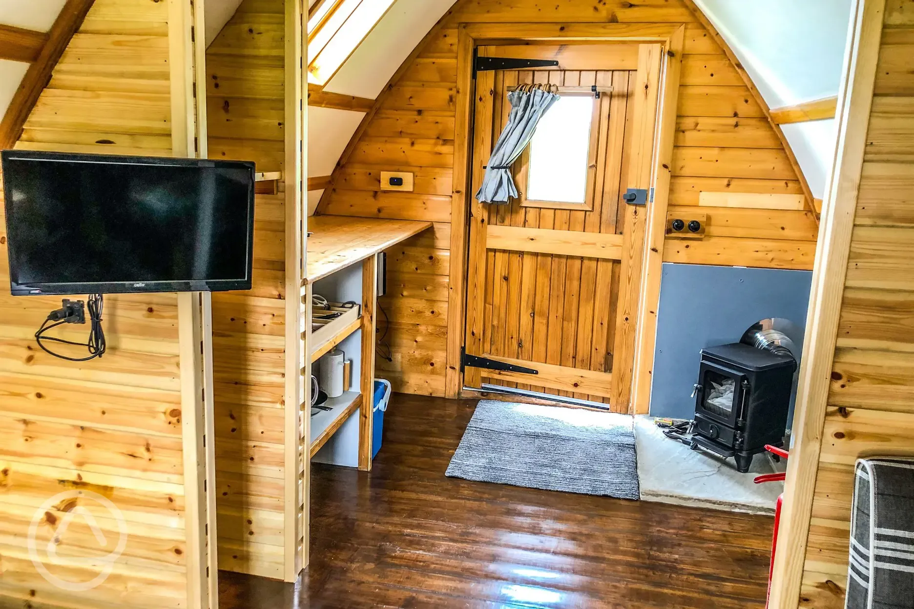 Glamping pod interior