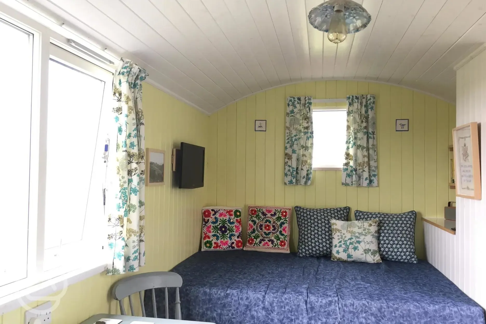 The Shepherd's Huts in Mangersta contain one double bed.