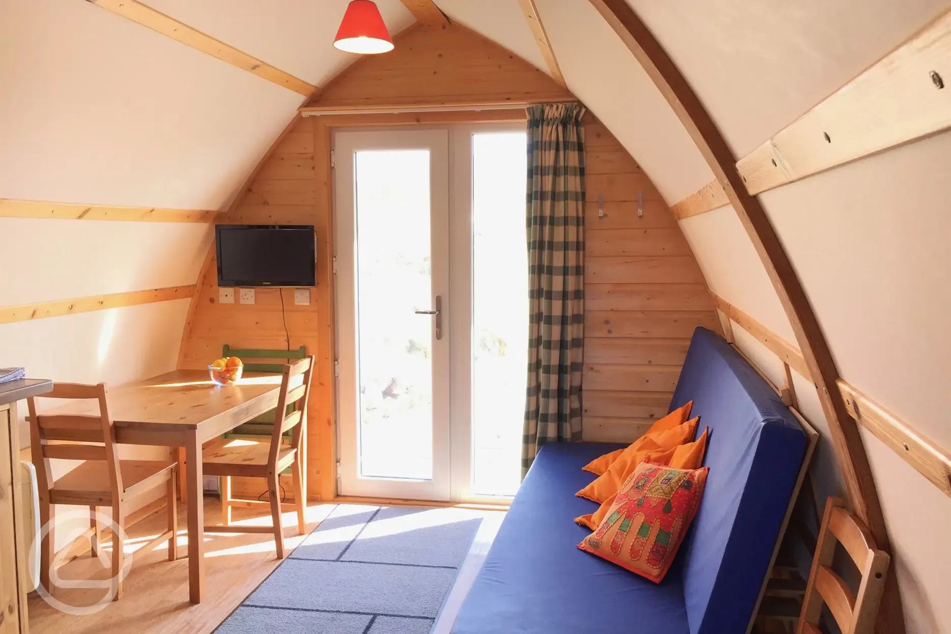 Wigwam Cabin Interior at Mangersta Croft Holidays in Uig