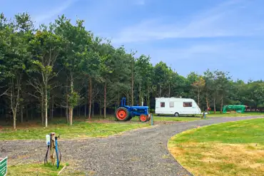 Electric hardstanding pitches with 16 amp hook up