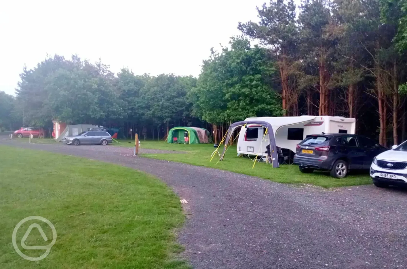 Electric grass pitches for tents and tourers