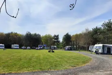 Electric hardstanding pitches and grass pitches with 16 amp hook up