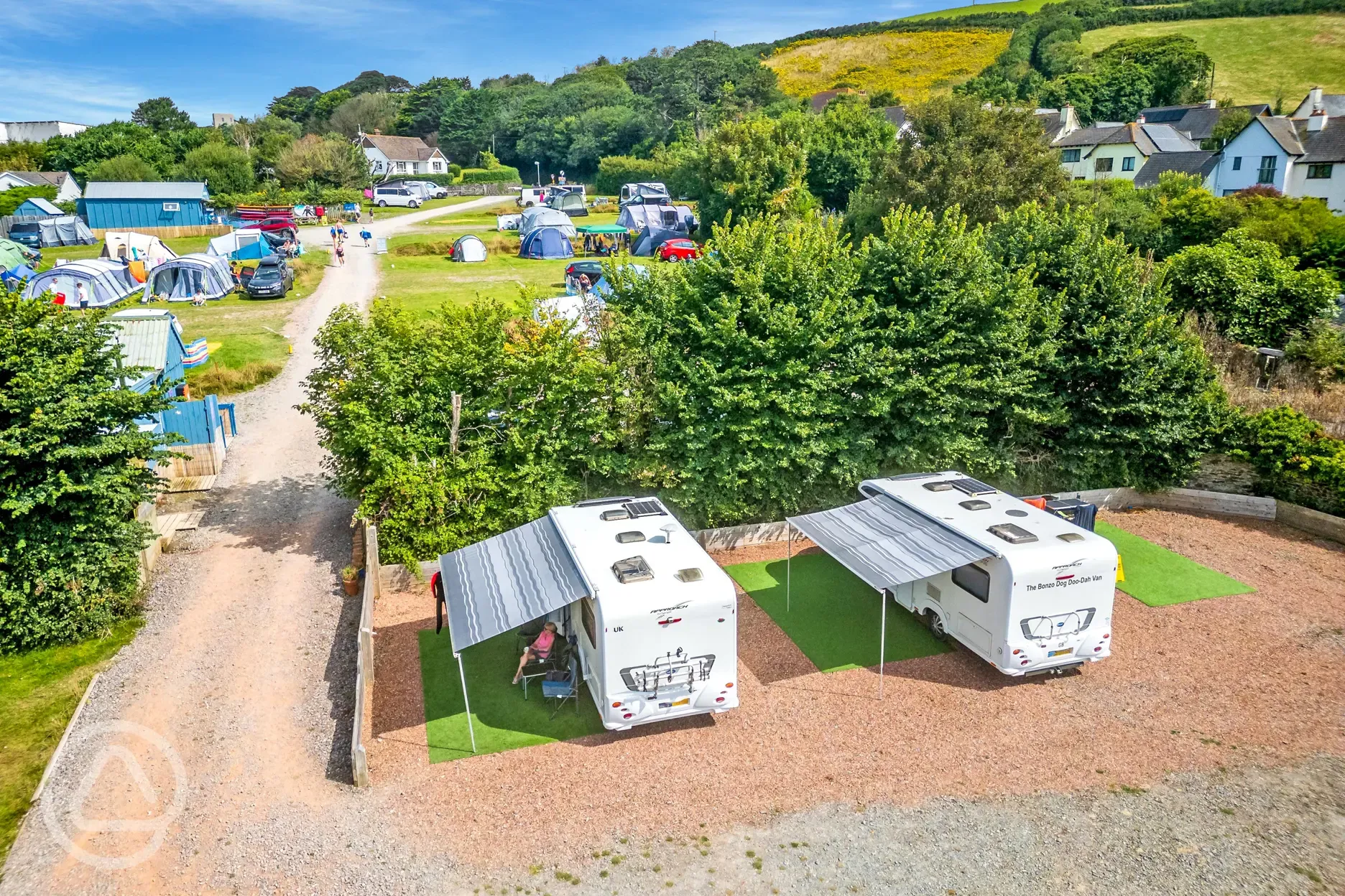 Hardstanding motorhome pitches with optional electric