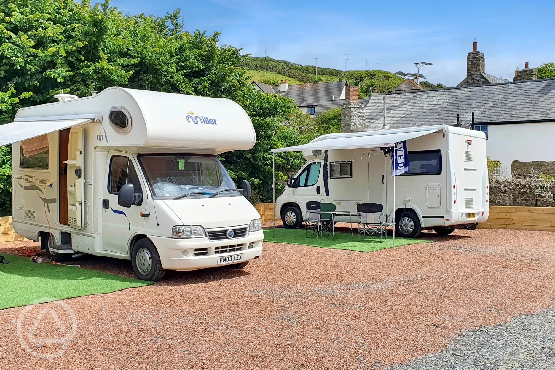 Hardstanding motorhome pitches with optional electric