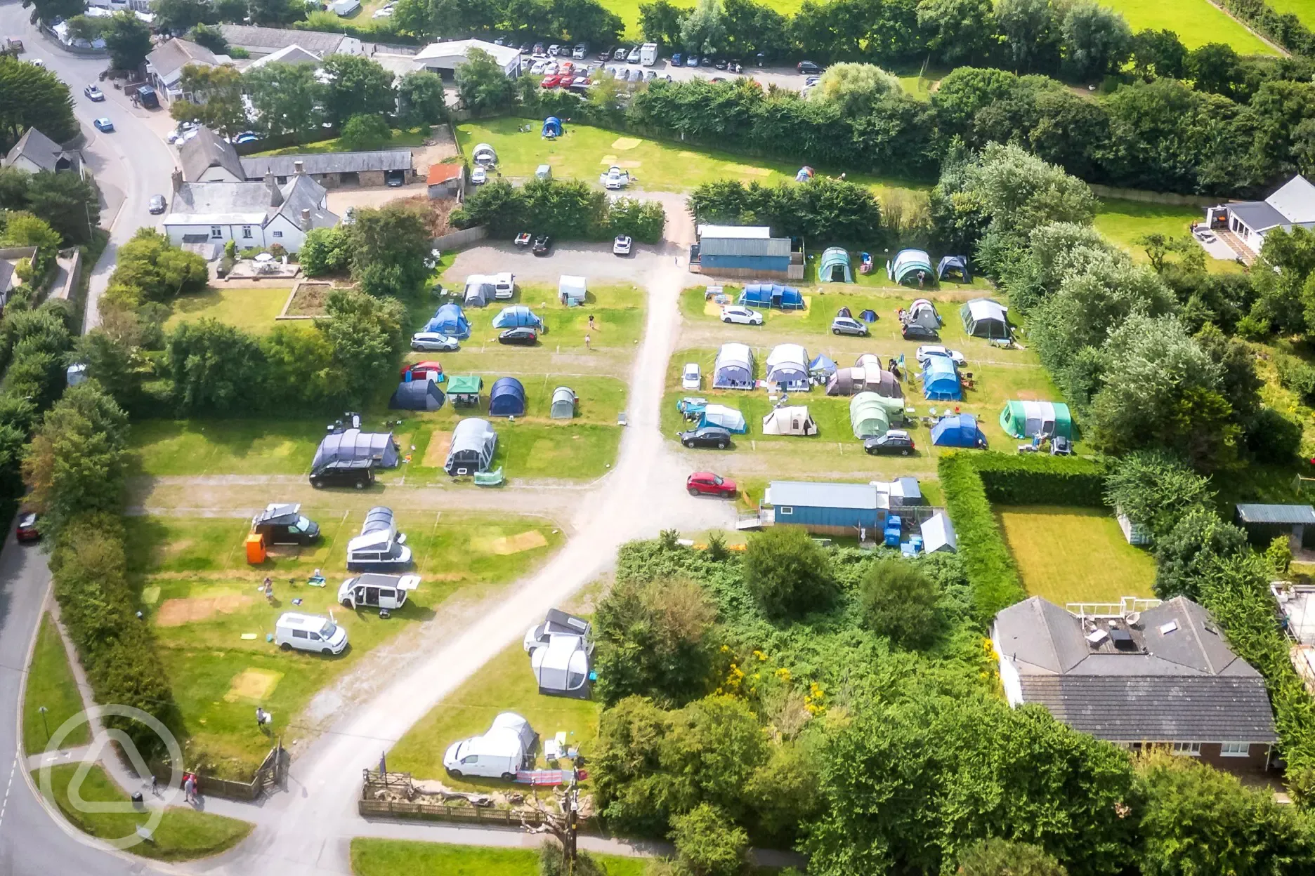 Aerial of the campsite